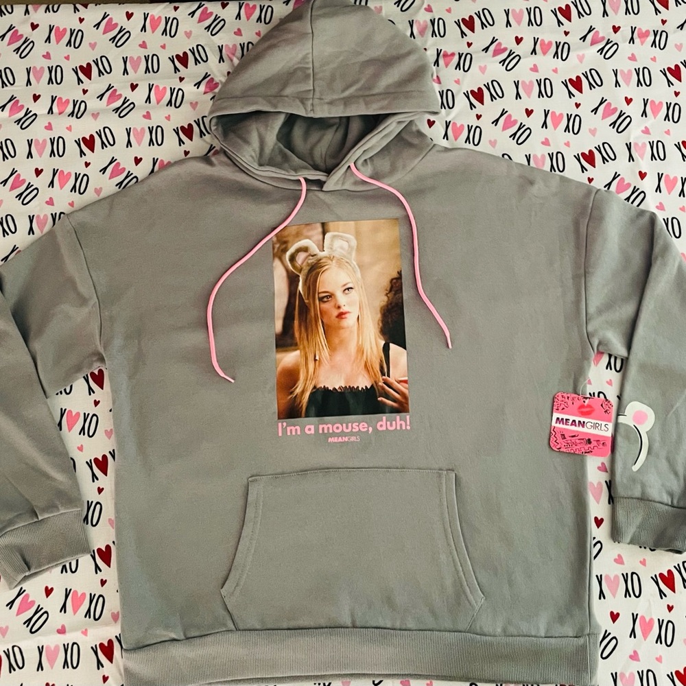 Mean Girls Hoodie I'm A Mouse Duh Women’s Large Pull Over Hoodie Regina George - Picture 8 of 9